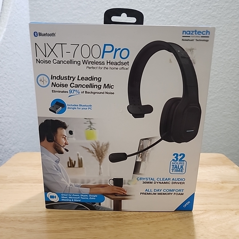 Naztech NXT-700Pro Noise Cancelling Wireless Headset - [Black]